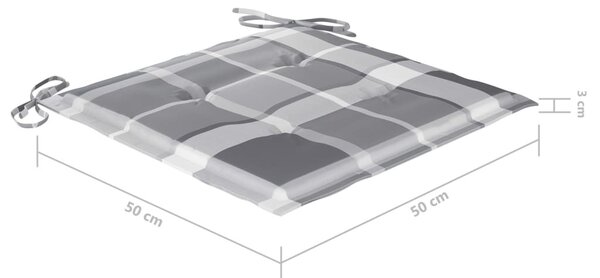 8 db tömör akácfa kültéri étkezőszék párnával