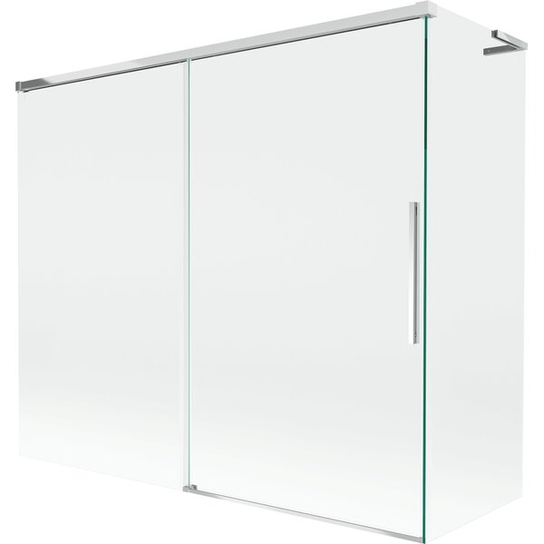 Mexen Rox, L tolóajtós, kétszárnyú kádparaván 180 + 80 x 150 cm, 8 mm-es átlátszó üveg, króm profil, 8C9L-180-080-01-00