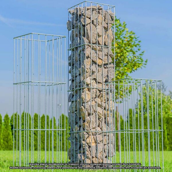 Acél gabion oszlop, Cube S, 60x25,5 cm