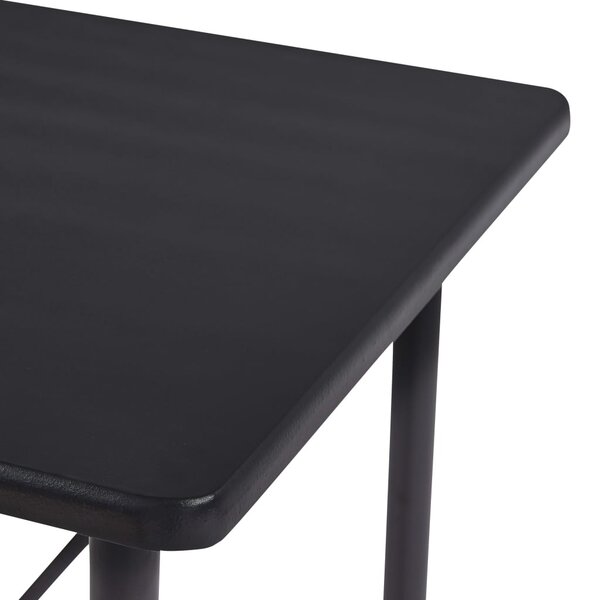 Fekete MDF bárasztal 120 x 60 x 110 cm