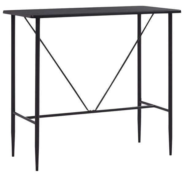 Fekete MDF bárasztal 120 x 60 x 110 cm