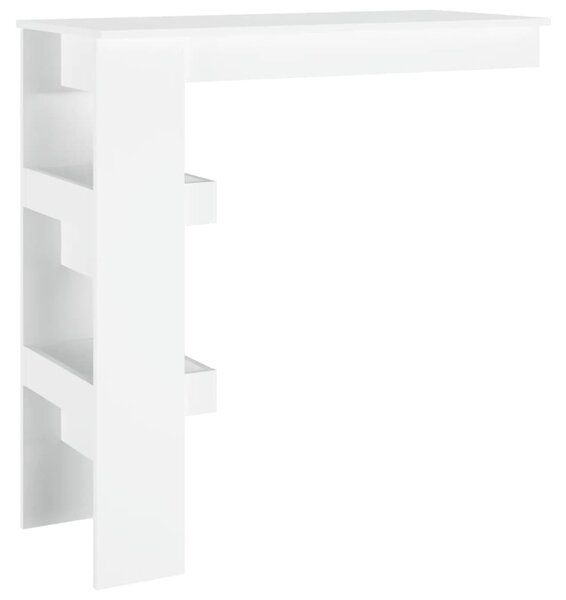 Fehér fatermék fali bárasztal 102 x 45 x 103,5 cm