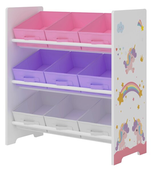 Gyerekpolc Boiro 60x62x30 cm unikornis-motívummal [en.casa]