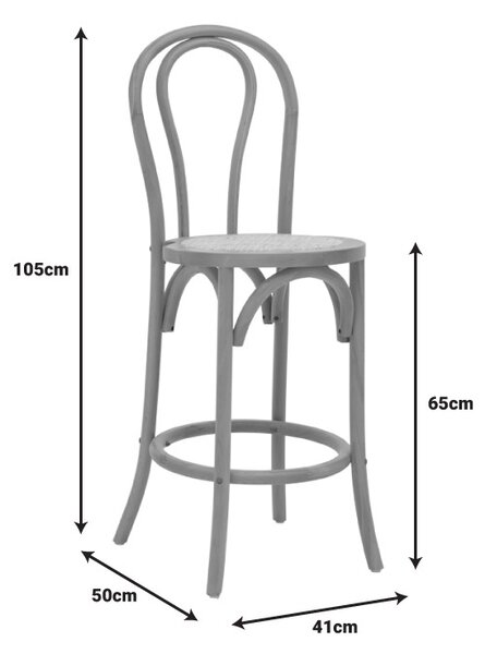 Bárszék Thonet, natúr bükkfa, 41x50x105 cm