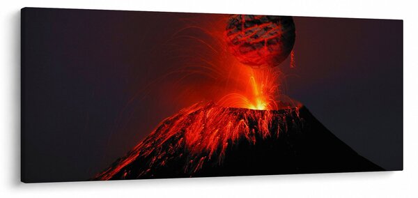 Egy vulkán képe (120x50 cm)