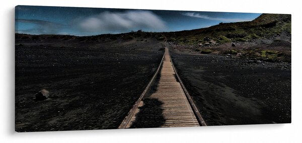 Egy kép a fa útról alkonyatkor (120x50 cm)