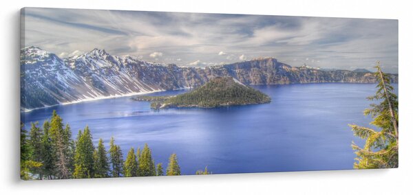 Kép egy hegyi tóról (120x50 cm)