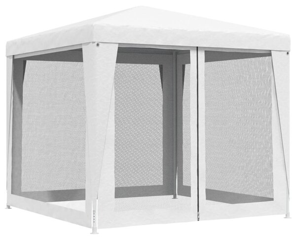Fehér partisátor 4 hálós oldalfallal 2,5 x 2,5 m