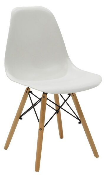 Set masa si scaune dining, 5 buc, Julita Antoro, Transparent, 80x80x75 cm