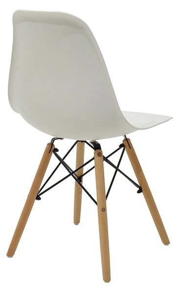 Set masa si scaune dining, 5 buc, Julita Antoro, Transparent, 80x80x75 cm