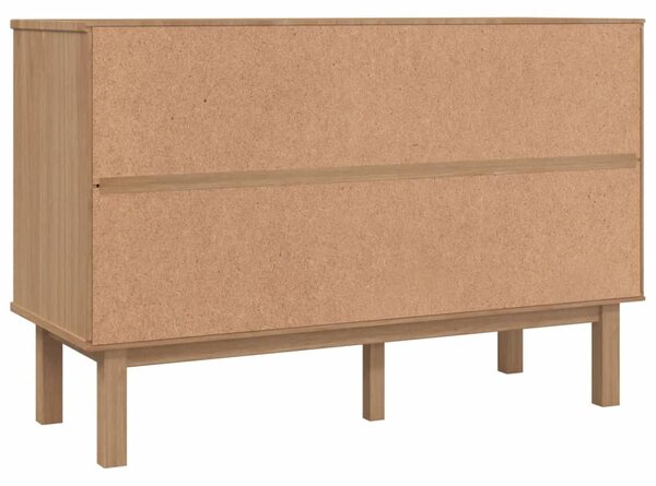 OTTA barna-szürke tömör fenyőfa éjjeliszekrény 111x43x73,5 cm