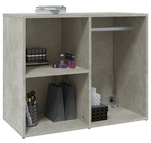 Betonszürke szerelt fa pipereszekrény 80 x 40 x 65 cm