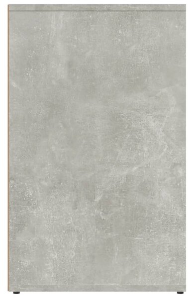 Betonszürke szerelt fa pipereszekrény 80 x 40 x 65 cm