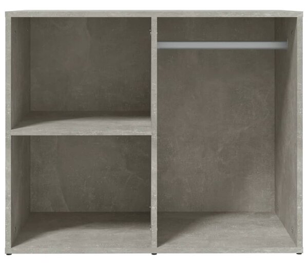 Betonszürke szerelt fa pipereszekrény 80 x 40 x 65 cm