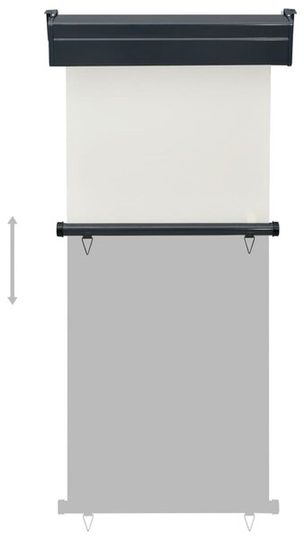 Krémszínű oldalsó terasznapellenző 85 x 250 cm