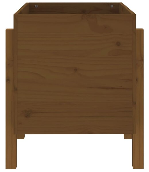 Mézbarna tömör fenyőfa növénytartó 62x50x57 cm