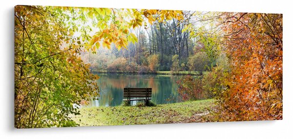 Egy tó képe (120x50 cm)