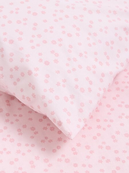 Sinsay - Pamut ágyneműgarnitúra virágmintával - pasztellpink