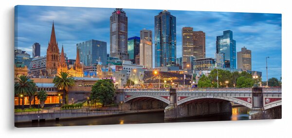 Melbourne város képe (120x50 cm)