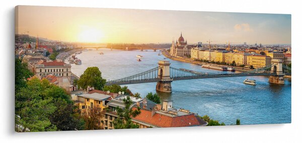 Budapest képe folyóval (120x50 cm)