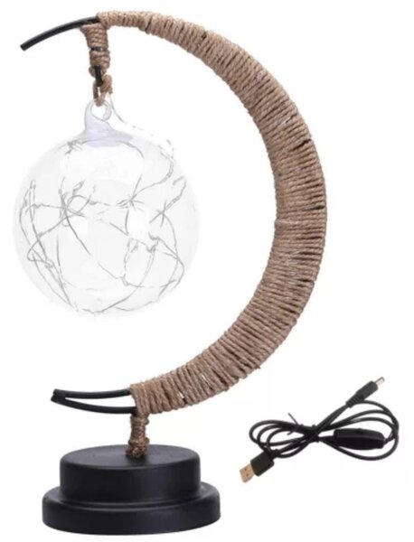 Lightball fonott asztali hold dekorlámpa