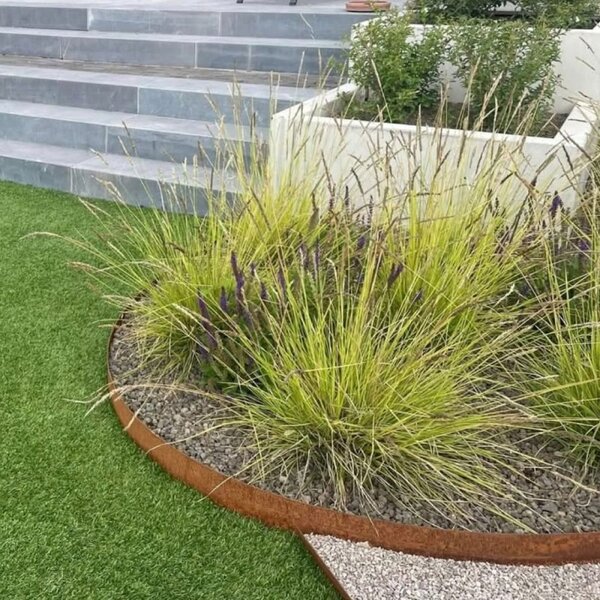 Acél kerti ágyásszegély CORE Edge, 1m x 10cm, corten