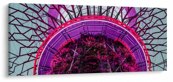 Absztrakt kép - lila ágak (120x50 cm)