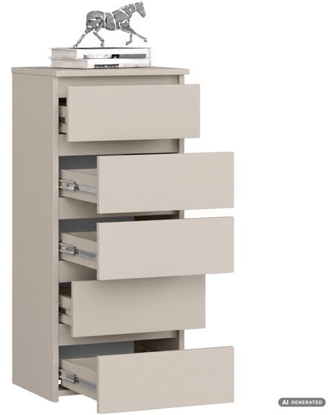 AKORD CLP CL5 Komód Laminált Forgácslap Kasmír 5 Fiókos
