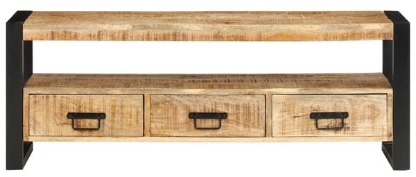 Tömör mangófa TV-szekrény 120 x 30 x 45 cm
