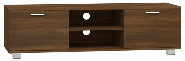 Barna tölgy színű szerelt fa TV-szekrény 140 x 40,5 x 35 cm