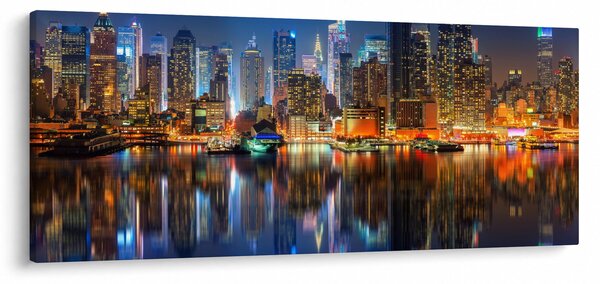 Manhattan képe éjjel (120x50 cm)