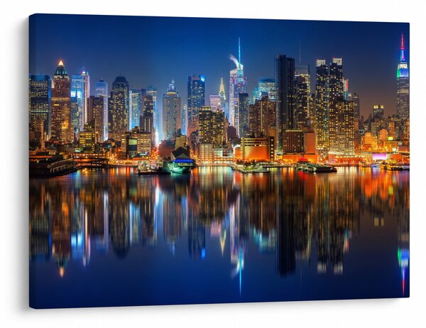 Manhattan képe éjjel (70x50 cm)