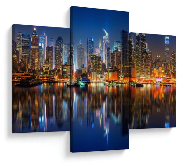 Manhattan képe éjjel (90x60 cm)