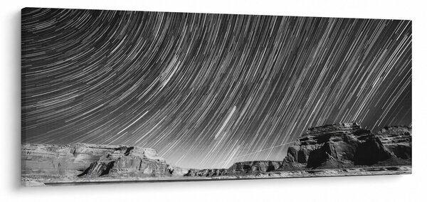 Fekete-fehér kép egy csillagos ég (120x50 cm)