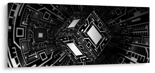 Absztrakt kockák képe (120x50 cm)