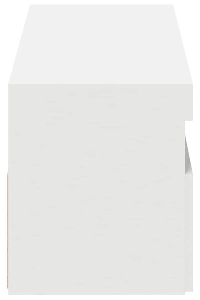2 db fehér TV-szekrény LED-lámpákkal 60 x 35 x 40 cm