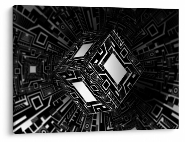 Absztrakt kockák képe (70x50 cm)