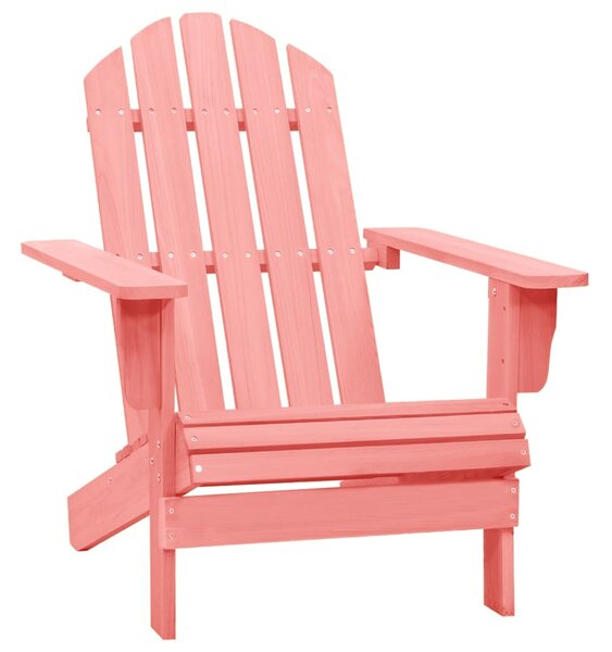 VidaXL rózsaszín tömör fenyőfa kerti Adirondack szék