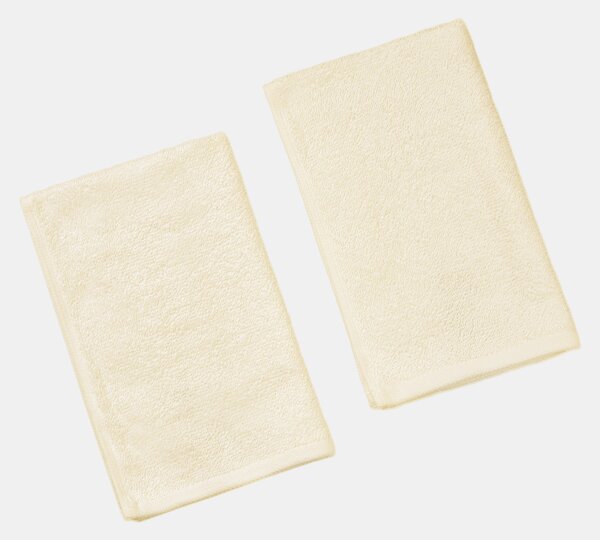 Sinsay - Egyszínű pamut törölközők 2 pack - krémszínű