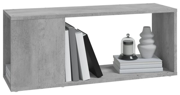 Betonszürke szerelt fa TV-szekrény 80 x 24 x 32 cm
