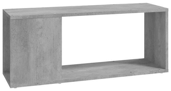 Betonszürke szerelt fa TV-szekrény 80 x 24 x 32 cm