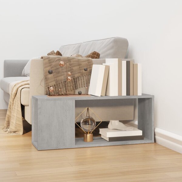 Betonszürke szerelt fa TV-szekrény 80 x 24 x 32 cm