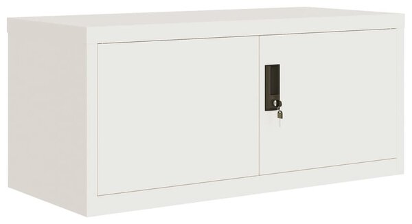 Fehér acél irattartó szekrény 90 x 40 x 145 cm