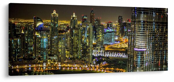 Éjszakai város képe (120x50 cm)