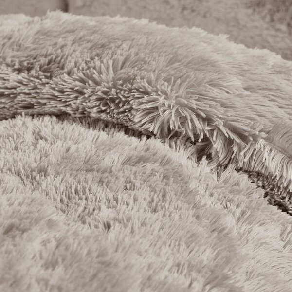 Barna kétszemélyes mikroplüss ágyneműhuzat 200x200 cm Cuddly – Catherine Lansfield