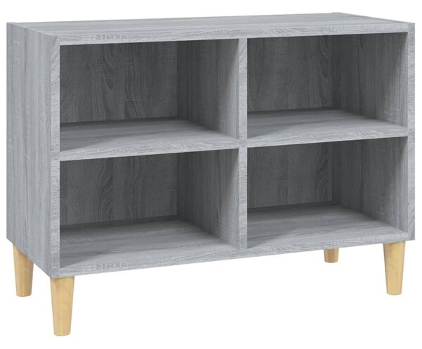 Szürke sonoma színű TV-szekrény tömör falábakkal 69,5x30x50 cm