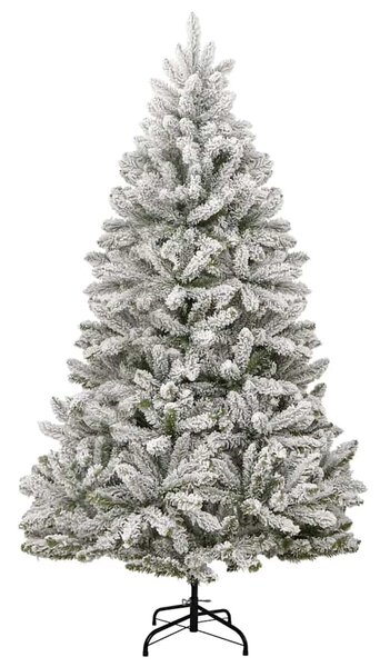 Csuklópántos műkarácsonyfa 300 LED-del és gömbökkel 210 cm