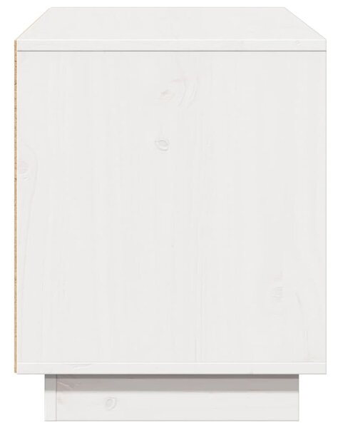Fehér tömör fenyőfa TV-szekrény 110,5x35x44 cm