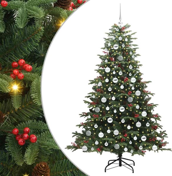 Mű karácsonyfa 300 LED-del Zöld 180 cm PVC és Fém és Műanyag