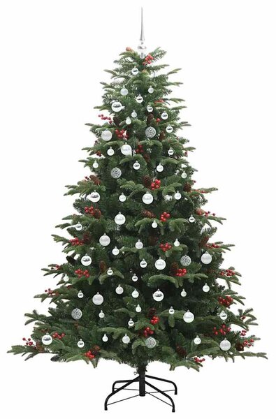 Mű karácsonyfa 300 LED-del Zöld 210 cm PVC és Fém és Műanyag